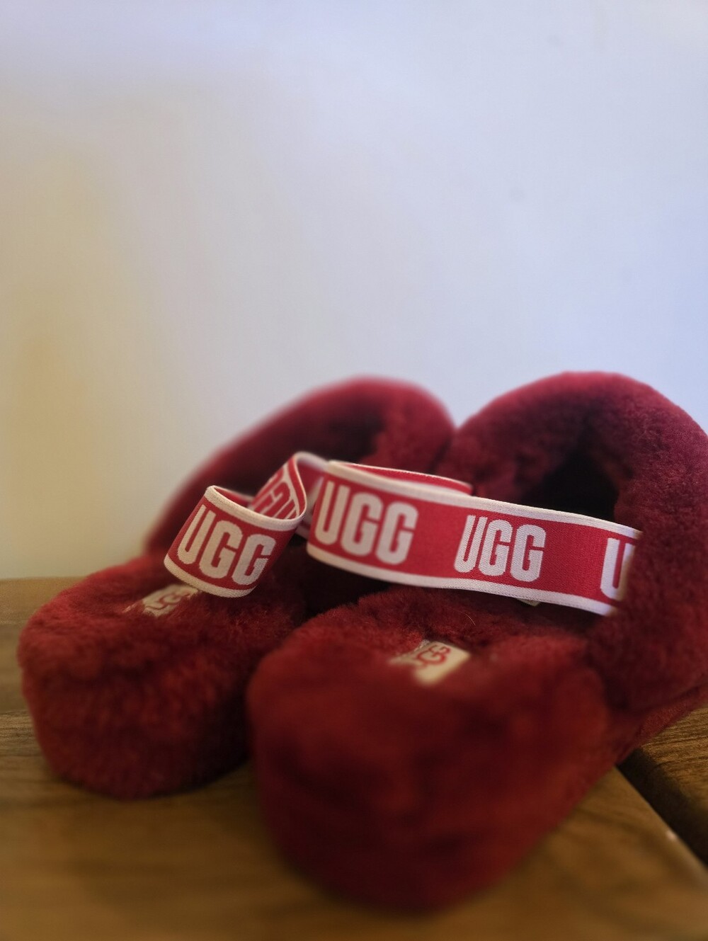 UGG Chunky Red Sling-back Slipper Size 10 - Picture 3 of 6